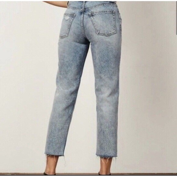 BOYISH The Tommy Jeans Womens 26 Blue Stonewash Stretch Button Fly High Waist - Picture 9 of 15